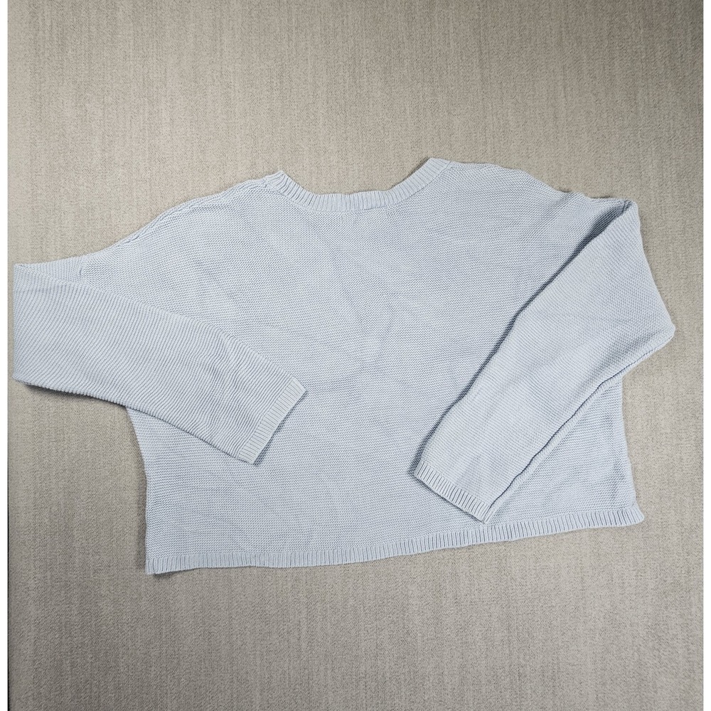 Moon and Madison Cropped  Sweater Baby Blue  Size Large - Picture 2 of 13